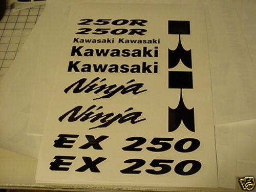 Kawasaki ninja ex 250 decal kit 09 08 07 06 05 04 03 02