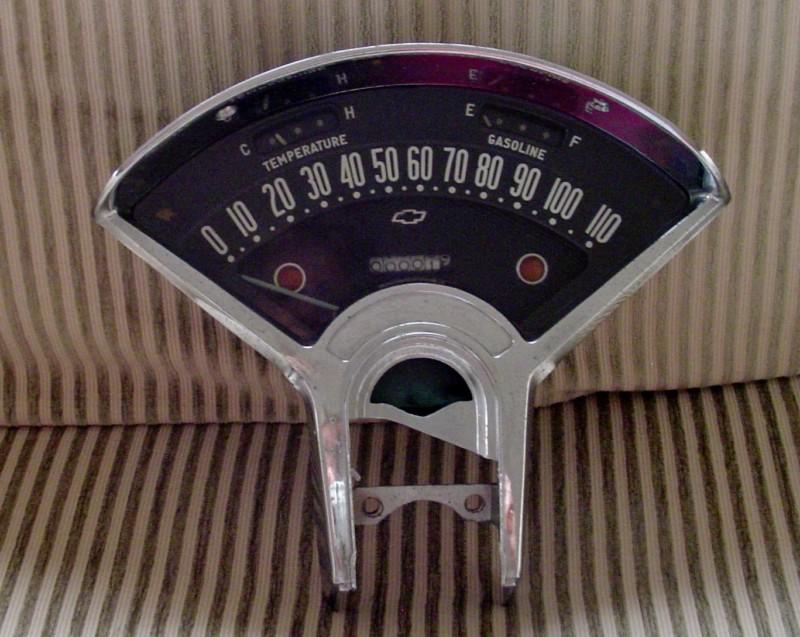 1955 1956 chevy chevrolet wagon belair nomad speedometer housing and gauges