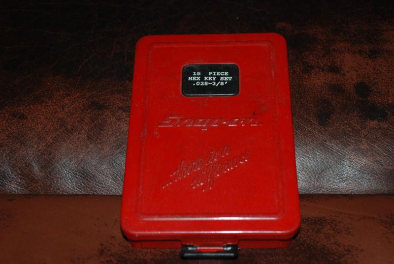 Snap on 11 pc standard hex key set 1/16" - 3/8" in red metal case