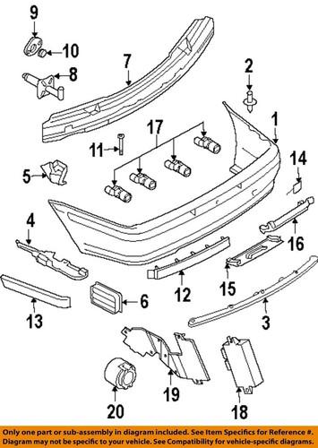 Bmw oem 51127030605 bumper trim-center molding item 12 in diagram only