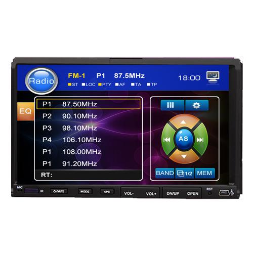 2013 new arrival 7" touch screen car dvd cd fm player double din monitor 