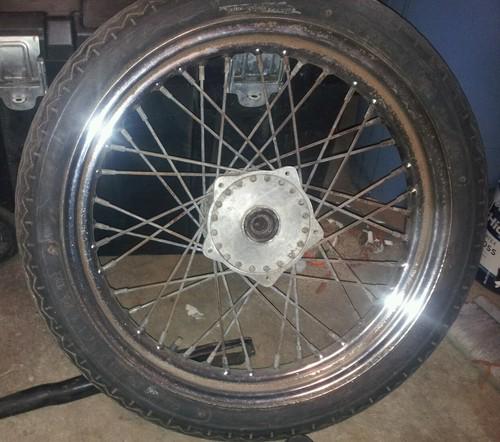 Harley 19" spoke wheel tire star hub vintage ironhead