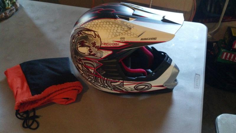 Sparx racing helmet firestorm dot model: mx431 adjustable visor size small 