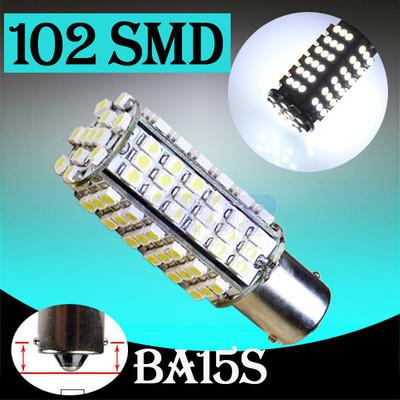 1156 ba15s 102 smd pure white signal turn tail led car light bulb lamp