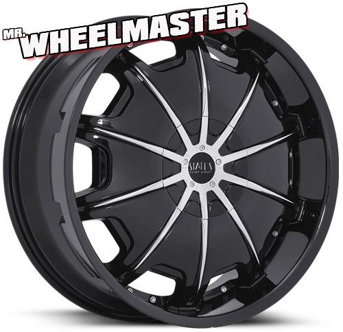  (4) 28 inch wheels status 827 opus  28x9.5 6x135/139 +25 black/chrome inserts