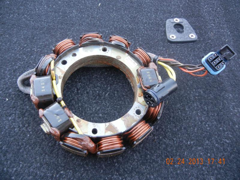 Stator: johnson/ evinrude 150 &175 hp 60deg optical ignition 35 amp oem 584109