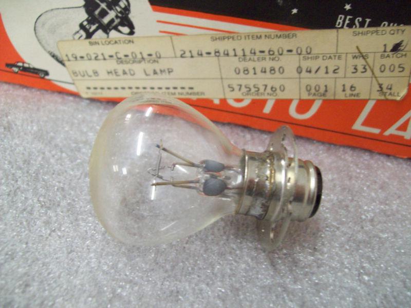 Genuine yamaha head lamp bulb sl351 tt500 ty250 & more 214-84114-60 new nos