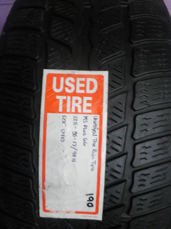 Used 225/50r17 uniroyal 225/50/17 car tire ms plus 66 the rain tyre winter (190)