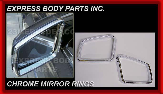 Mercedes w166 ml 12-14 ml350 side chrome mirror rings caps trim miolding 