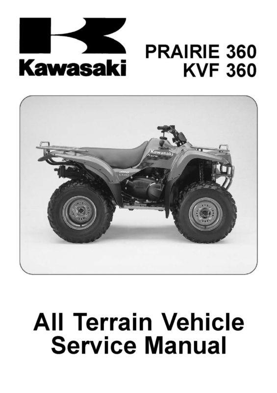 Kawasaki kvf360 kvf 360 b prairie shop service repair manual 2003 - 2009  cd