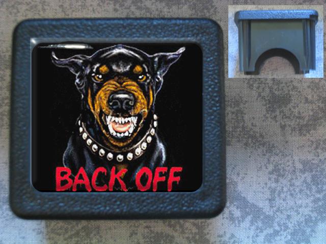 Hp back off doberman trailer hitch plug cover badass dog accessory
