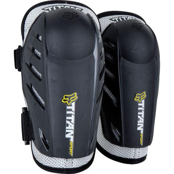 Black/silver youth fox racing titan sport youth elbow guards