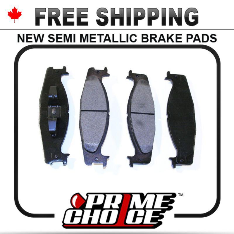 New premium complete set of front metallic disc brake pads with shims