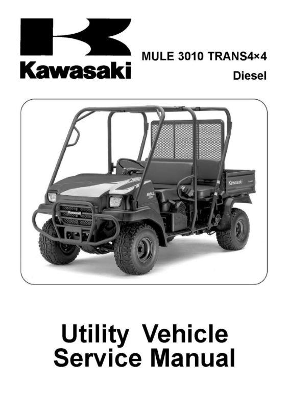 Kawasaki mule 3010 trans 4x4 diesel shop service repair manual 2008 kaf950 08 cd