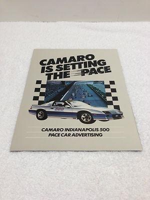 1982 chevy camaro indy 500 pace car brochure / ad summary - rare / original 