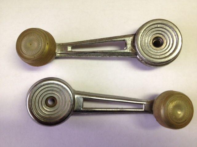 Used oem early ford bronco billet window crank handles (2-clear)