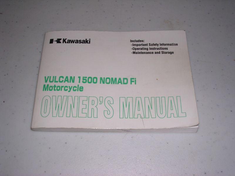 Kawasaki vn1500 l vulcan nomad fi original owners manual