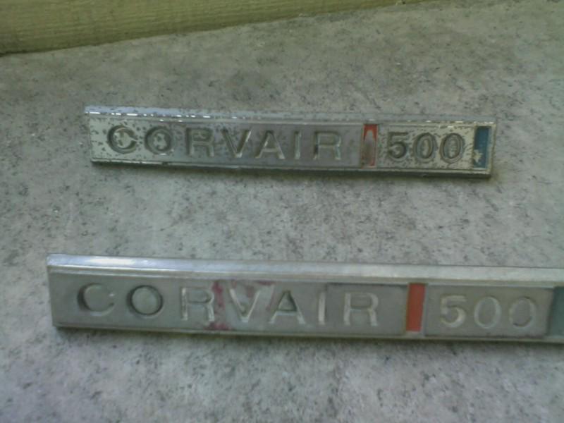 Vintage chevy corvair 500 emblems....chevrolet