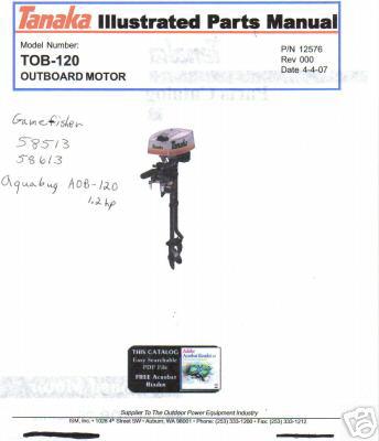 Tanaka tob-120 parts manual pdf file can be emailed asap 