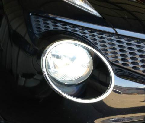 Nissan juke chrome front headlights headlamps ring mask frame cover trim kit 