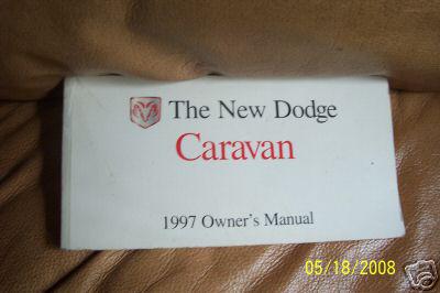  1997- dodge - caravan -- owner's manual