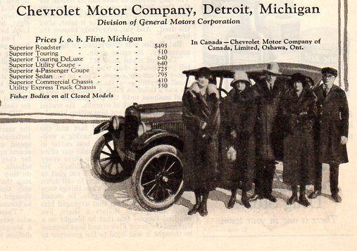 Vintage  original  1924  chevrolet  advertisement - 10 1/4 " x 13 3/4 "