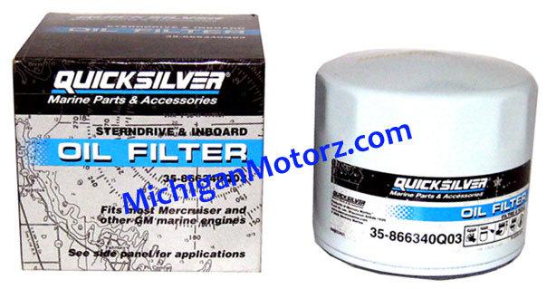 Mercruiser oem oil filter - gm inline 4 & 6 cyl. v8, 35-866340q03
