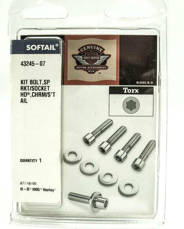 Harley davidson softail chrome socket head sprocket bolt kit 2007-2013 43245-07