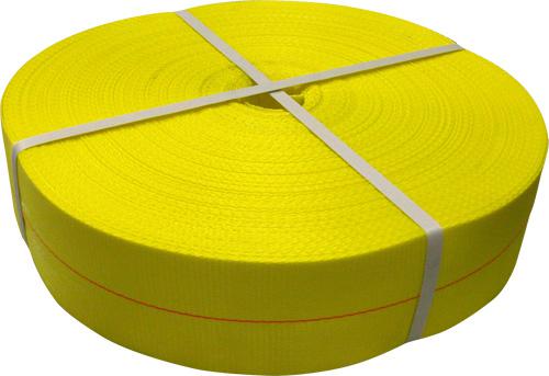 Tie-down webbing yellow 4" x 300'. 20000 lbs. polyester