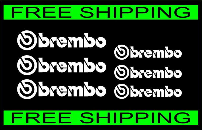 Brembo logo sticker decal caliper brake oem design white 6