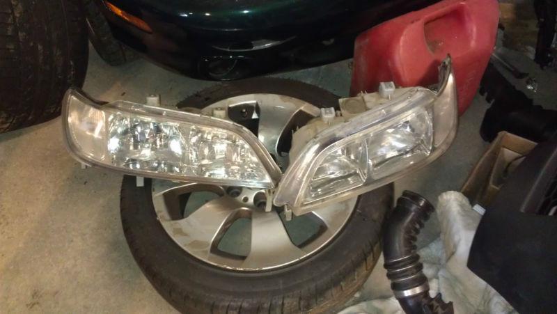 Oem pair acura cl headlights headlight assembly for 1997 98 99 2.2, 2.3, 3.0 cl
