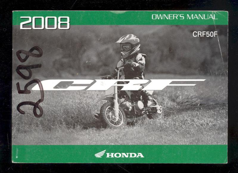 2008 honda crf50f owner`s manual 