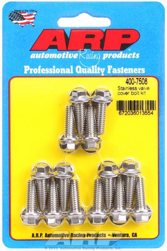 Arp valve cover bolts stainless hex cast aluminum covers 1/4"-20 thread setof14