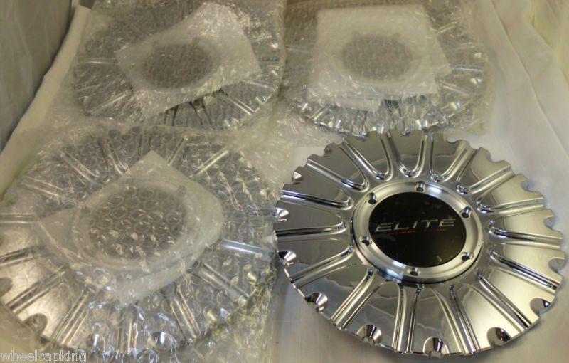 Elite wheels chrome custom wheel center cap caps set of 4 # cap m-799 new!