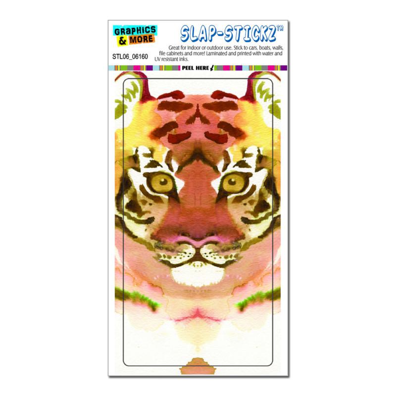 Watercolor tiger face - slap-stickz™ automotive car window locker bumper sticker