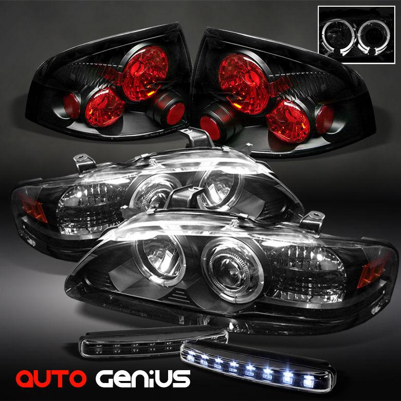 00-03 sentra black projector headlights + altezza tail lights + daytime led drl