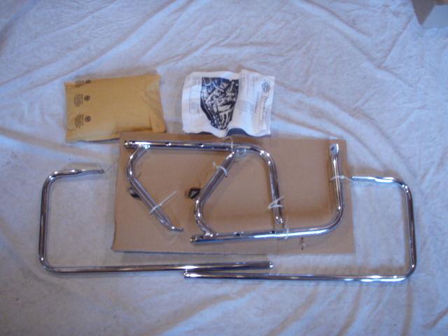 Nos harley triple rail saddlebag guard kit 90845-93