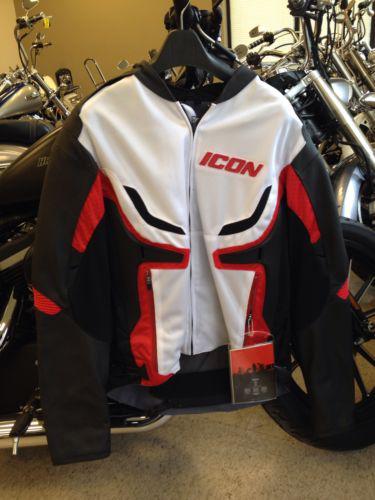New icon compound hybrid mesh motorcycle jacket, red, 2xl xxl