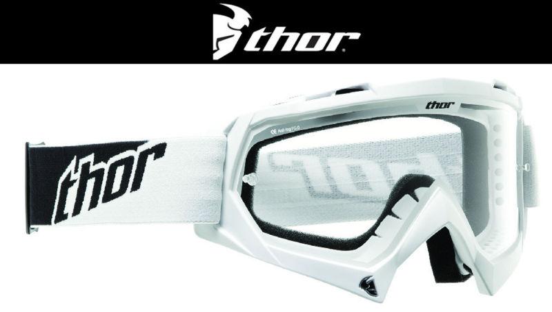 Thor enemy solid white dirt bike goggles motocross mx atv gogges googles 2014