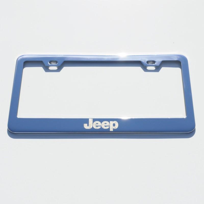 Jeep chrome silver license plate frame full laser 100% high quality engrave new