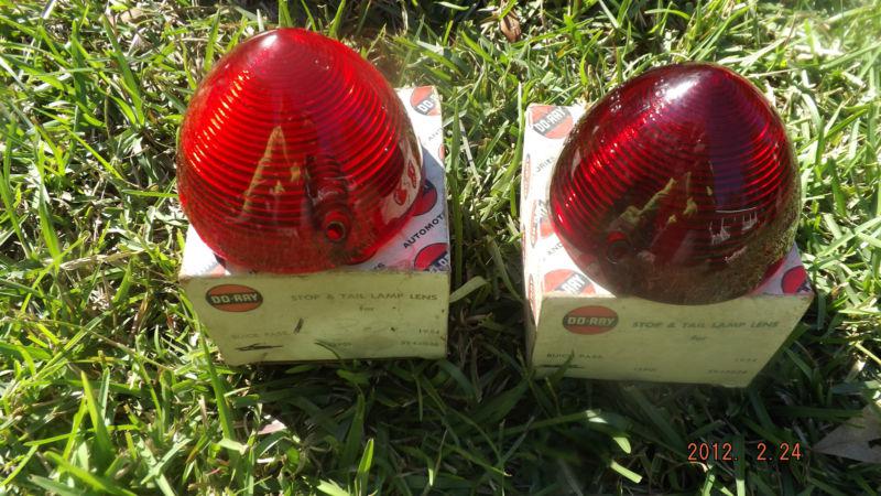 Nos 1954 54 buick taillight lenses lens rat rod nice!!!! no reserve