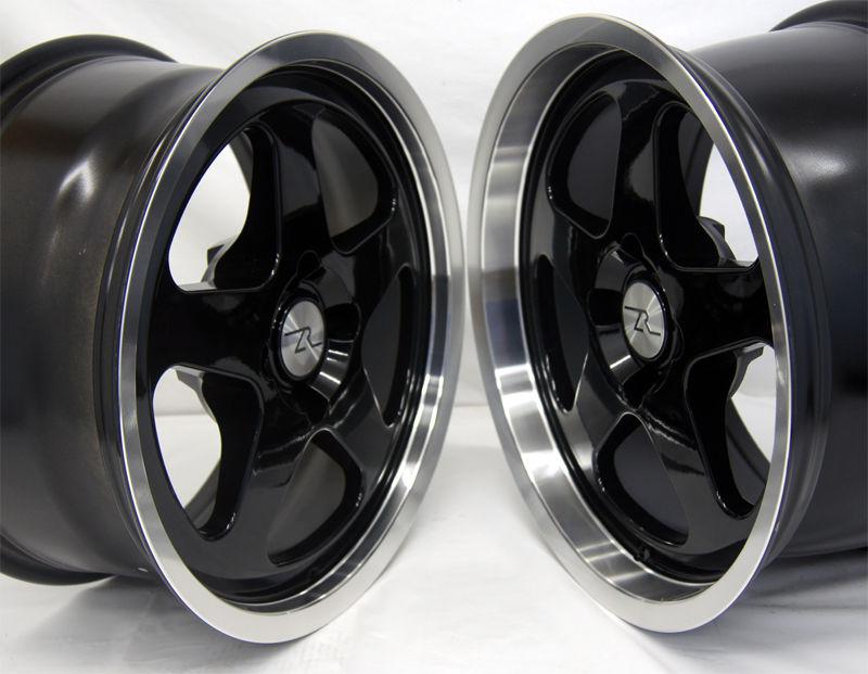 Mustang saleen sc style wheels 17x8 & 17x9"  17 inch, 17", 4 lug rims black