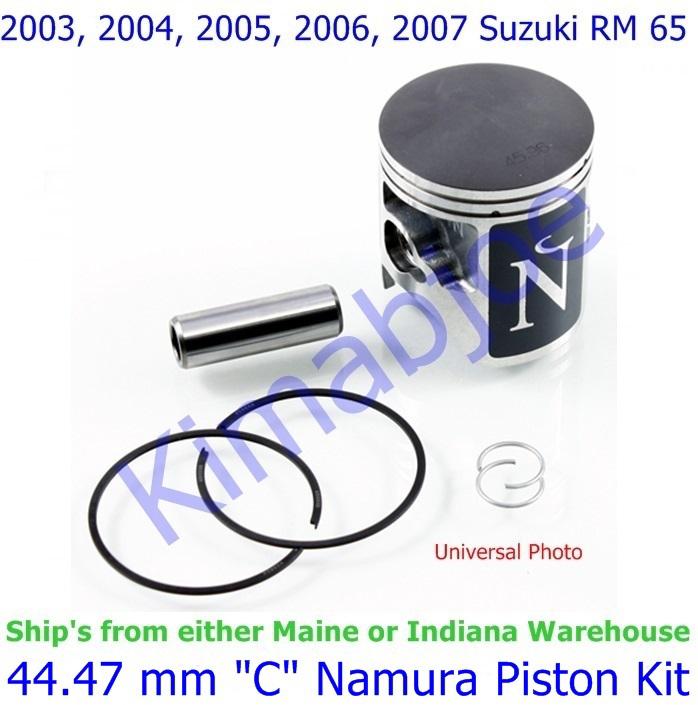 2003 2004 2005 2006 2007 suzuki rm 65 namura 44.47 mm "c" namura piston kit