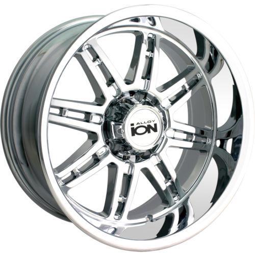 20x10 chrome alloy ion style 183 wheels 8x180 -15 lifted chevrolet
