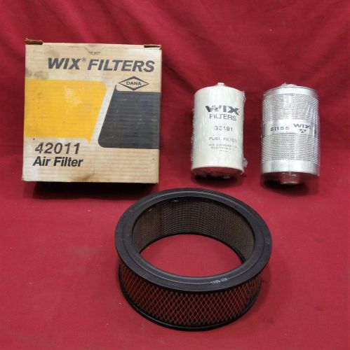 Wix 42011 air filter, 33191 fuel filter, 51155 oil filter