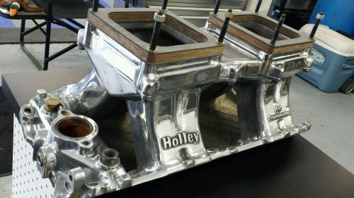 Polished holley pro dominator tunnel ram for big block chevy