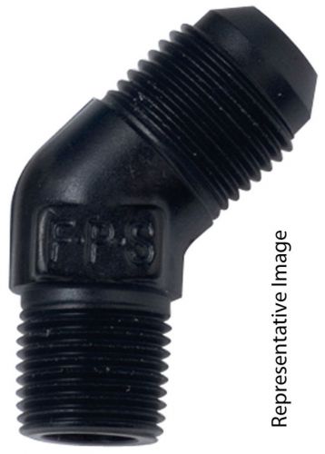 Fragola 8 an male to 1/2 in npt male aluminum 45 degree fitting p/n 482388-bl