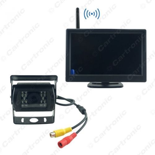 Wireless 5&#034; stand-up lcd monitor+wireless ir night vision rear view camera
