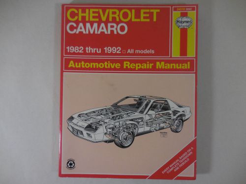 Haynes repair manual chevrolet camero 1982 to 1992