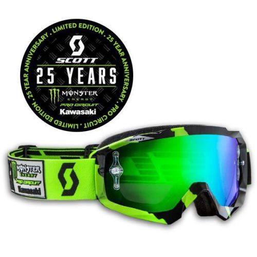 New 25 year anniv limited edition scott monster energy pro circuit hustle goggle